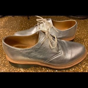 Dr Martens Made in England Silver 1461 oxfords (size 7 men/size 9 women)